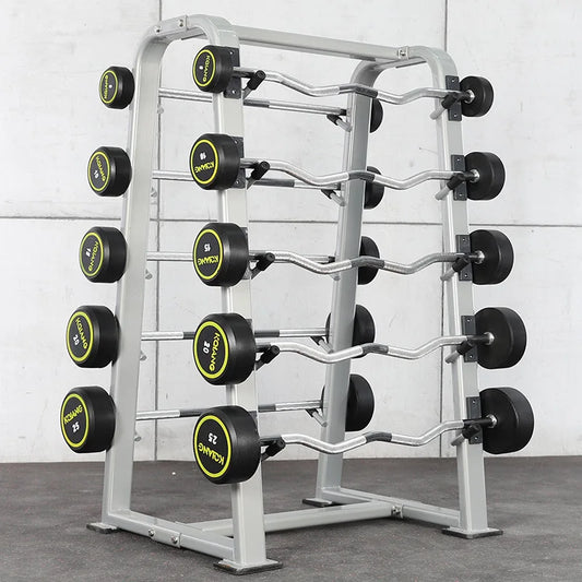 Gym Fixed Barbell Set 1.2M Straight and Curved Bar Set