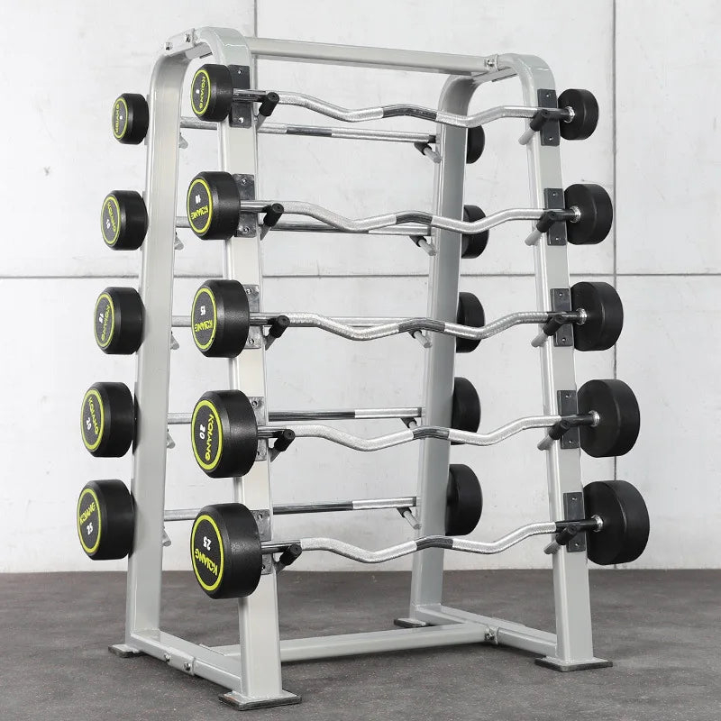 Gym Fixed Barbell Set 1.2M Straight and Curved Bar Set