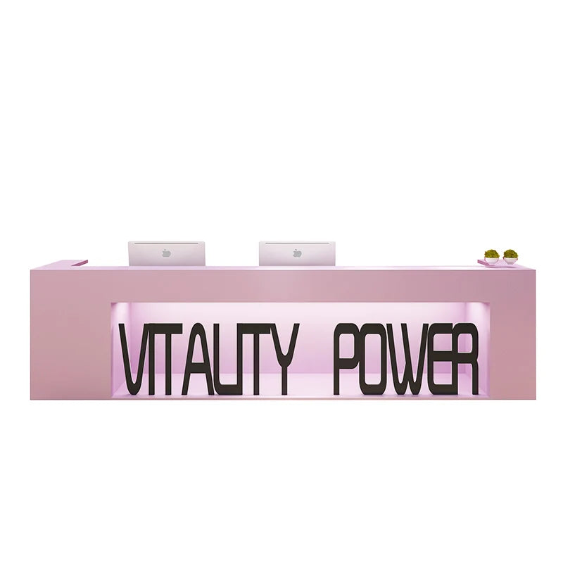 Gym dance studio paint front desk beauty salon cashier simple modern bar company reception desk