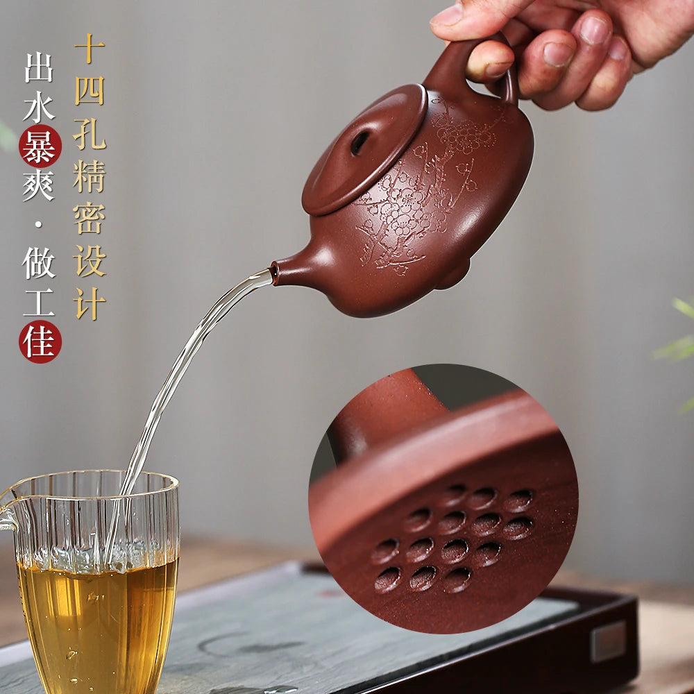 |H pot spring yixing are recommended by Malaysia is pure manual large teapot fine ore JingZhou stone gourd ladle pot