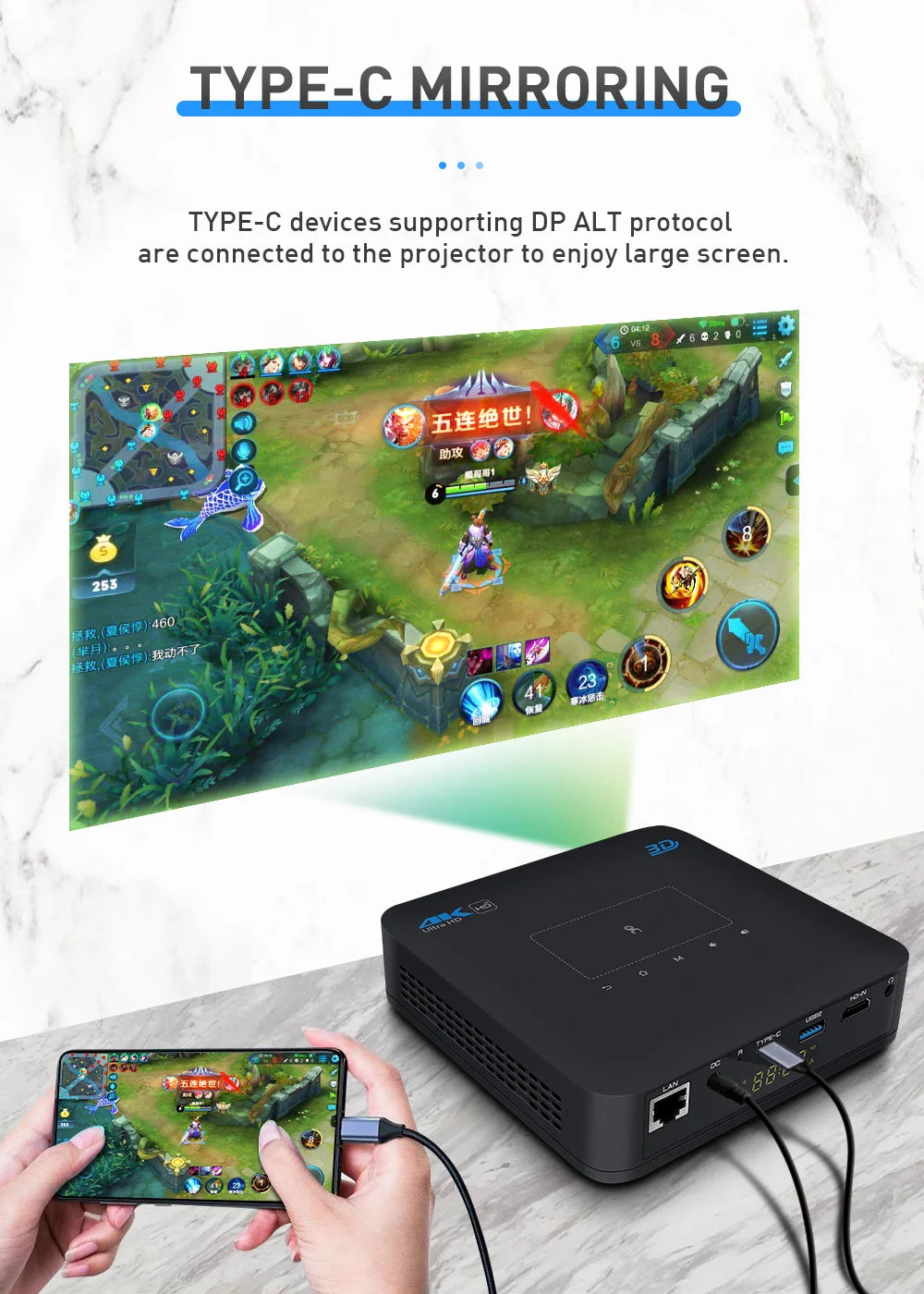 ANTNX WZATCO P15 1080P DLP Smart 3D Projector Portable MINI Projectors Android BT 5.4 Support 4K Video Home Theater Beamer Proyector ANTNX.COM