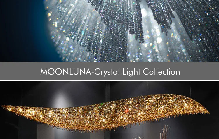 Post-modern crystal chandelier creative luxury personality design hotel villa living room dining room bar chandelier