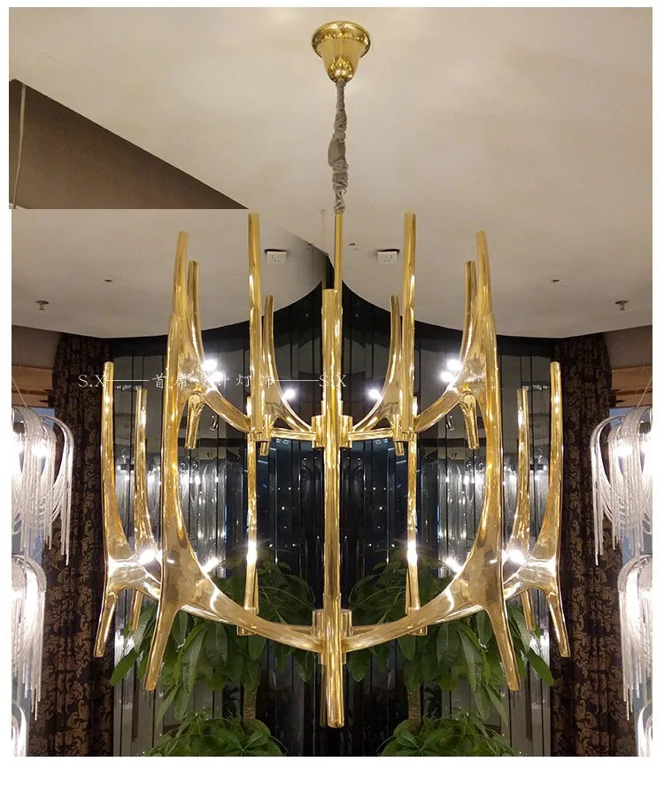 Branch art chandelier art gallery art center model room villa duplex building living room restaurant post-modern chandelier
