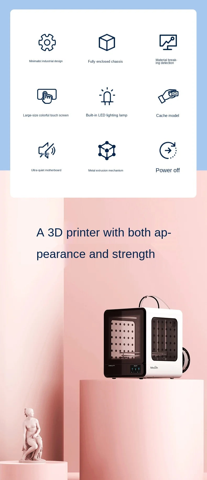 CX CR-200B Household 3D Printer Industrial Grade Large Size Fully Enclosed Smart Desktop High Precision New Product
