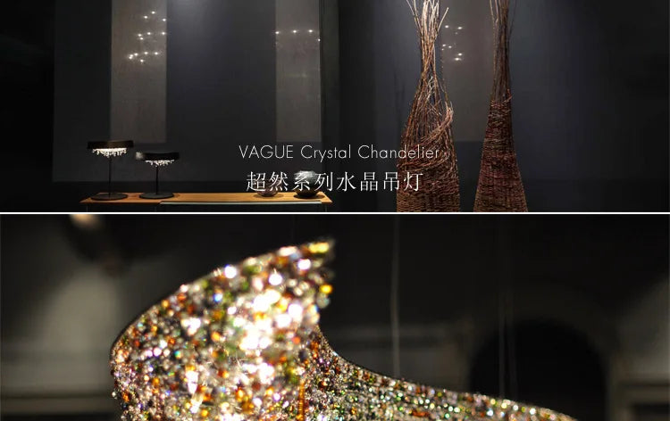 Post-modern crystal chandelier creative luxury personality design hotel villa living room dining room bar chandelier