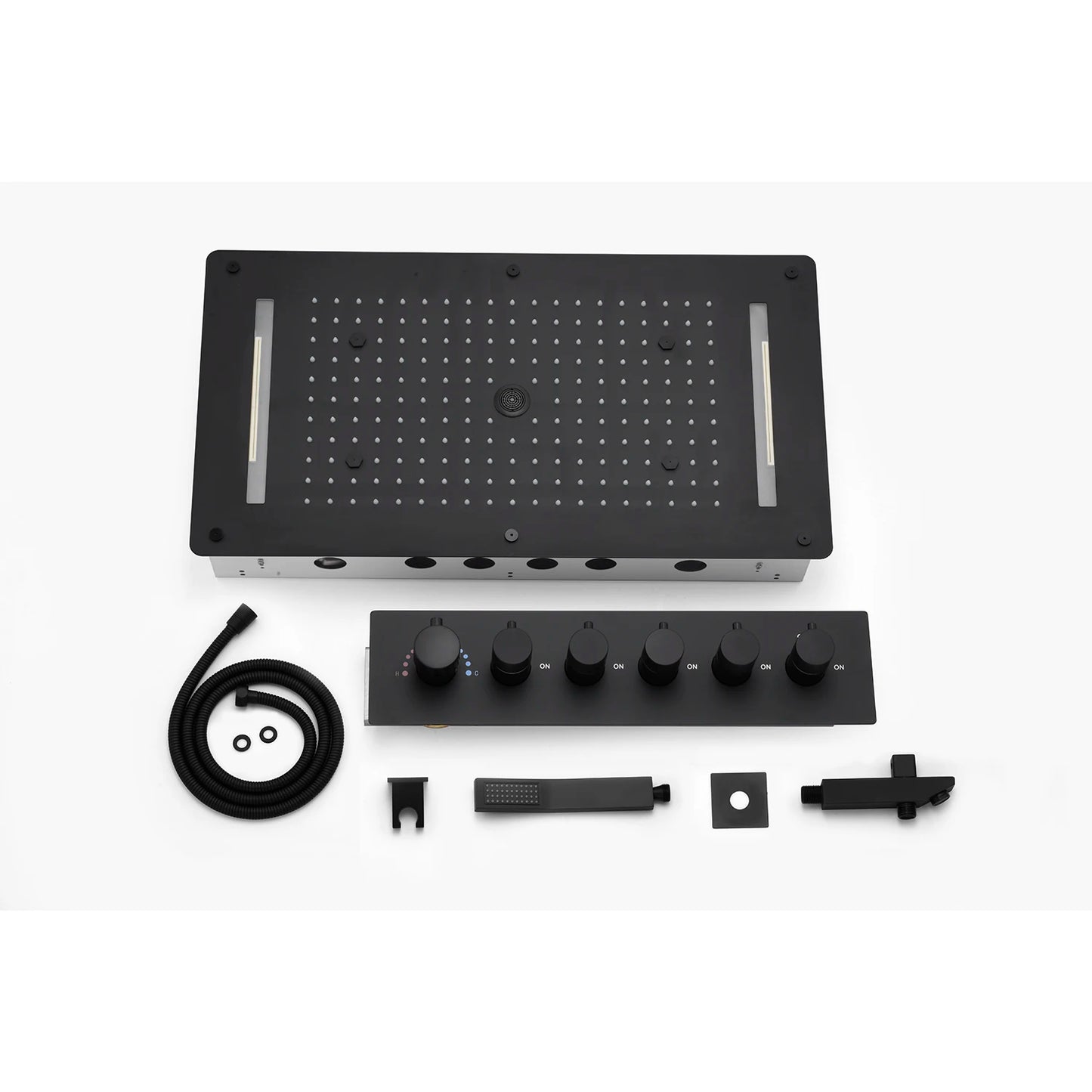 ANTNX Bathroom Ceiling Concealed 700x380mm Shower Head Panel Set Constant Temperature Valve Mixer Handheld Shower ANTNX.COM