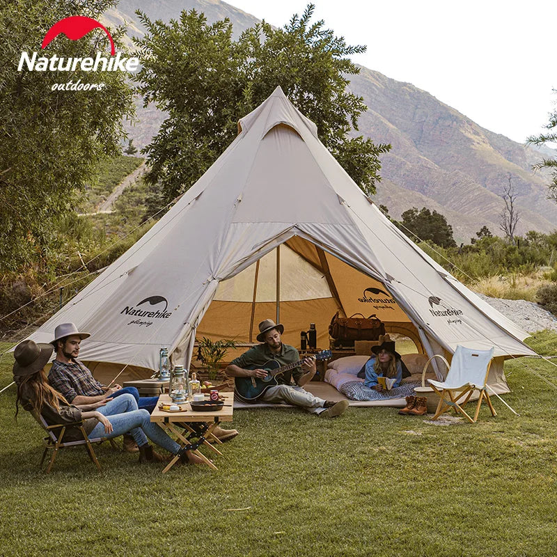 ANTNX Naturehike 20㎡ Large Camping Tent Tribe Pyramid 3-4 Person Tent Outdoor Windproof Family Tent Luxury Sun Shelter - Brighten20 ANTNX.COM