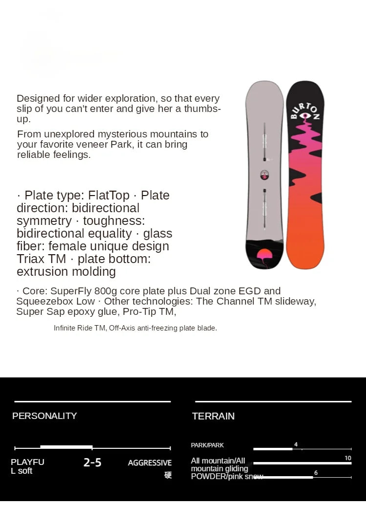 zq Women's Snowboard Snowboard Adult Equipment Outdoor Skiing Sports