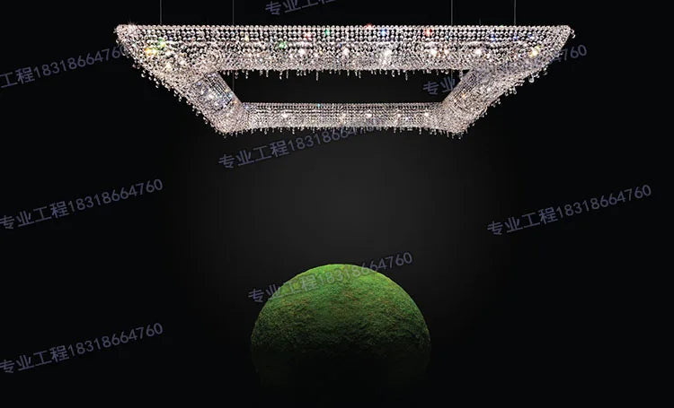 Italian living room Egypt imported crystal dining room postmodern villa crystal art deco chandelier