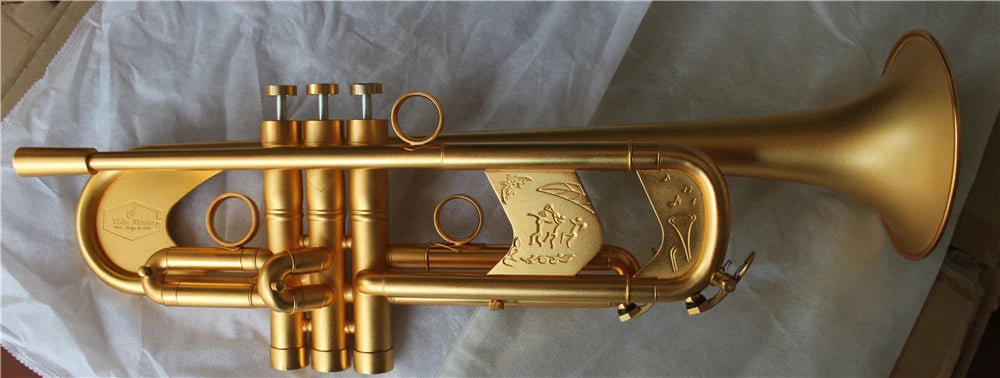 MMOOKA Professional Grade dotted gold Super Heavy trim trumpet