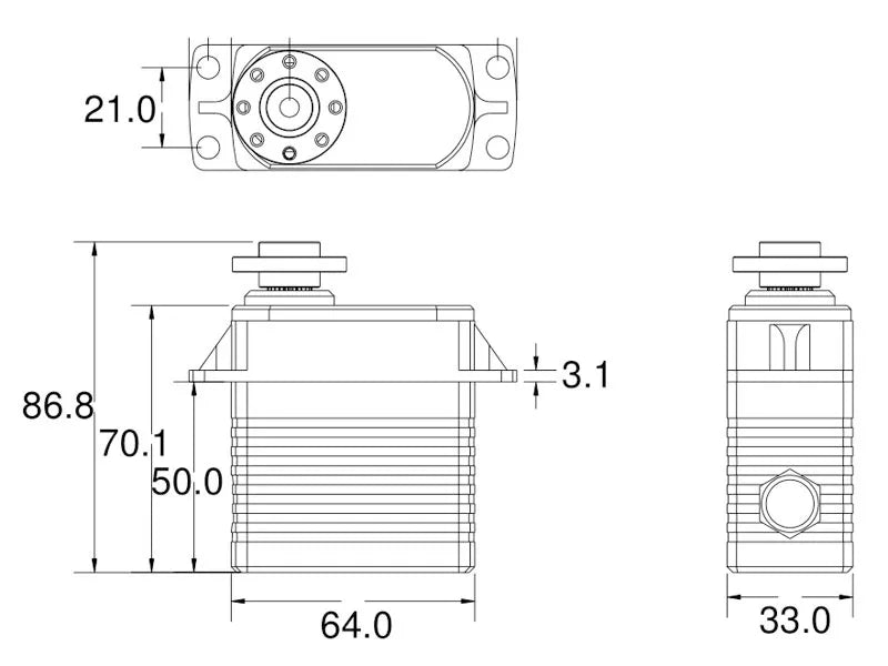 HB150T 155kg.cm high torque brushless servo motor for industrial robot arm