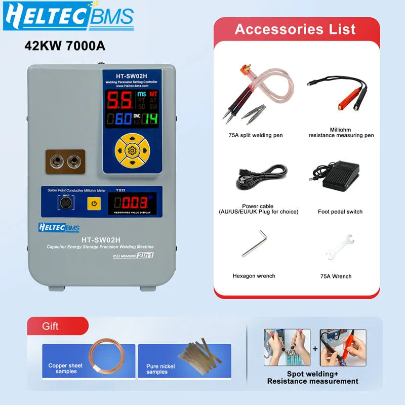 HT-SW02H Battery Spot Welder 42KW Capacitor Energy Storage Welding Machine/Portable Spot Welding Equipment for18650/14500/21700