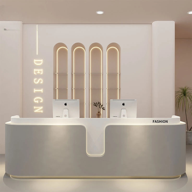 Hair salon bar counter, beauty salon reception counter, company hotel lobby front desk