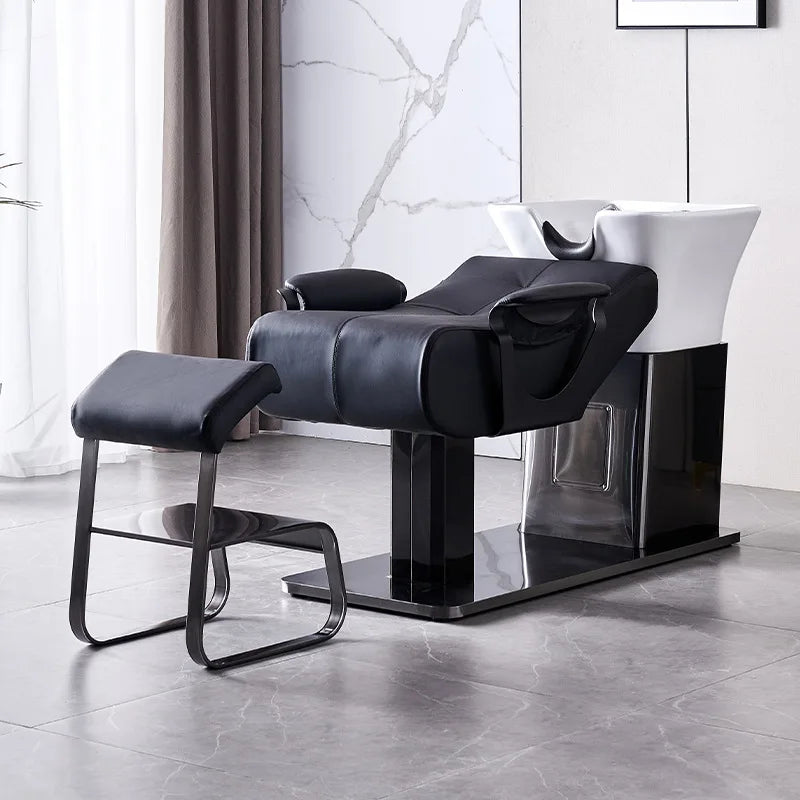 Hair salon hair wash bed hair salon ceramic deep basin hair wash bed hair salon semi lying flushing bed beauty hair bed