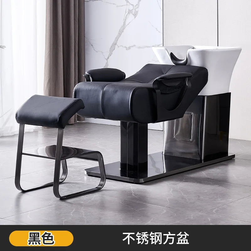 Hair salon hair wash bed hair salon ceramic deep basin hair wash bed hair salon semi lying flushing bed beauty hair bed