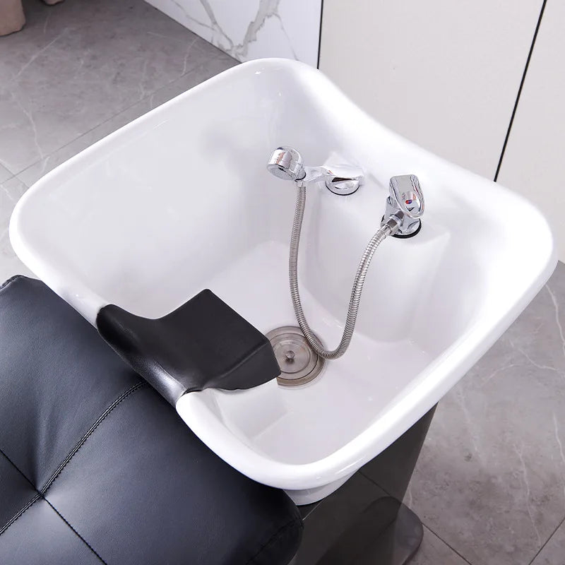 Hair salon hair wash bed hair salon ceramic deep basin hair wash bed hair salon semi lying flushing bed beauty hair bed