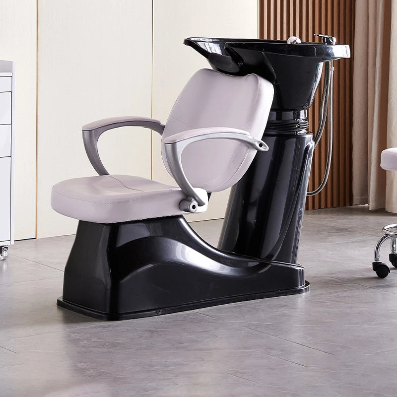 Hair salon semi reclining shampoo bed, hair salon specialized flushing bed, massage bed, hair salon ceramic basin shampoo bed
