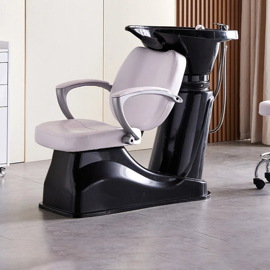 Hair salon semi reclining shampoo bed, hair salon specialized flushing bed, massage bed, hair salon ceramic basin shampoo bed