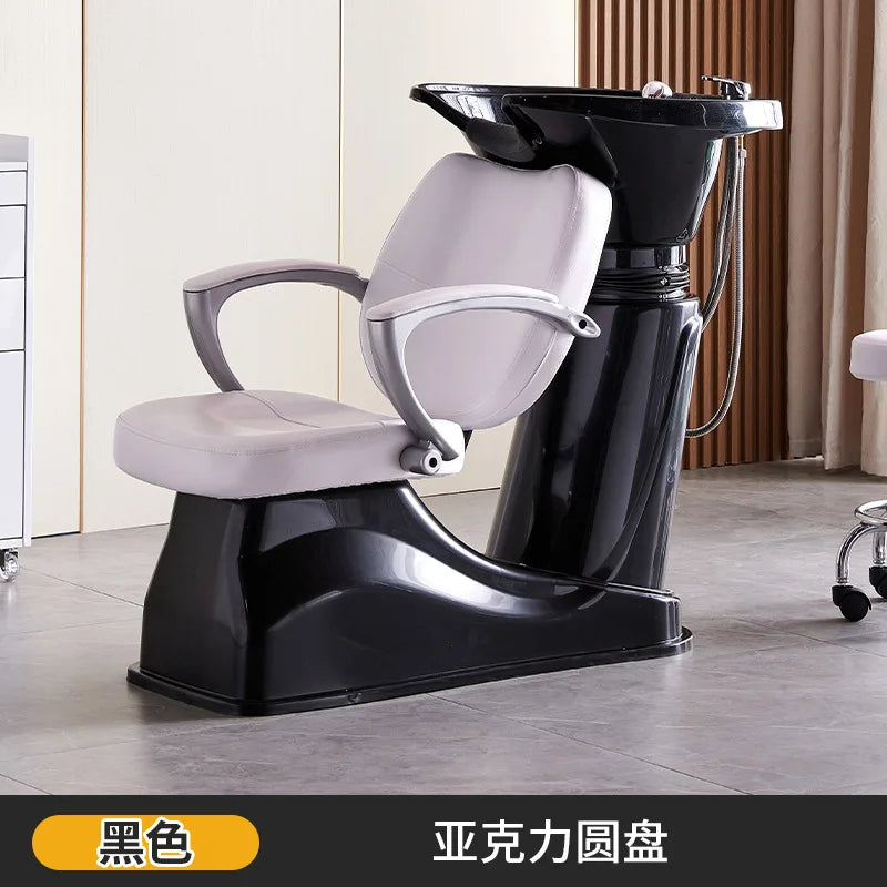Hair salon semi reclining shampoo bed, hair salon specialized flushing bed, massage bed, hair salon ceramic basin shampoo bed