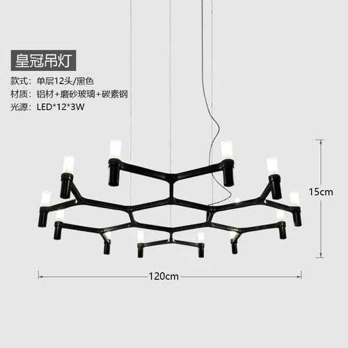 Hall Chandelier Villa Living Room Empty Dining-Room Lamp Personality Duplex Stairs Chandelier