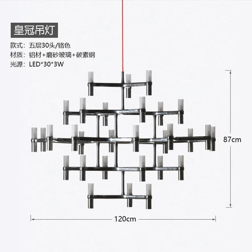 Hall Chandelier Villa Living Room Empty Dining-Room Lamp Personality Duplex Stairs Chandelier