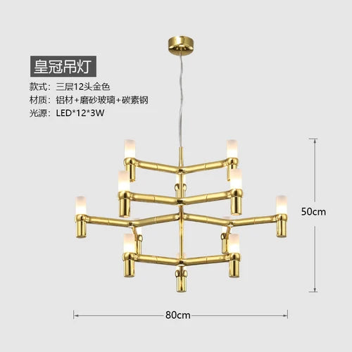 Hall Chandelier Villa Living Room Empty Dining-Room Lamp Personality Duplex Stairs Chandelier
