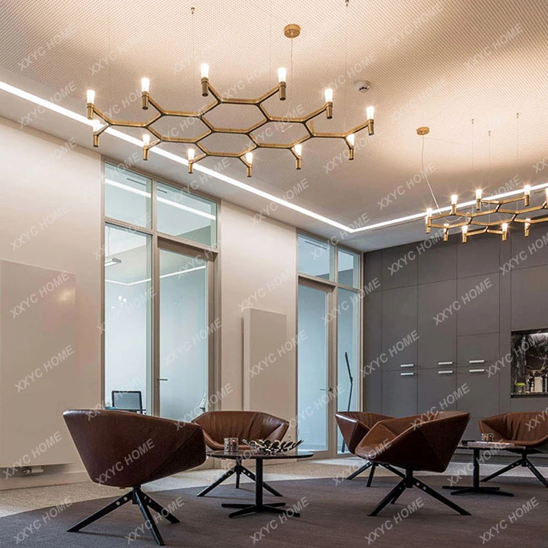 Hall Chandelier Villa Living Room Empty Dining-Room Lamp Personality Duplex Stairs Chandelier