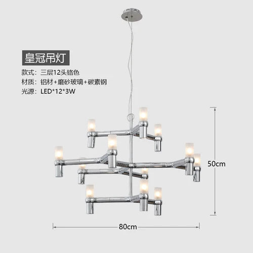 Hall Chandelier Villa Living Room Empty Dining-Room Lamp Personality Duplex Stairs Chandelier