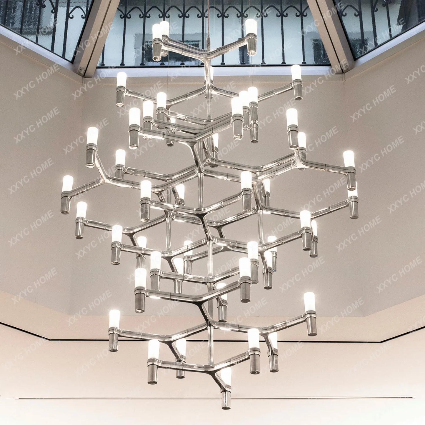 Hall Chandelier Villa Living Room Empty Dining-Room Lamp Personality Duplex Stairs Chandelier