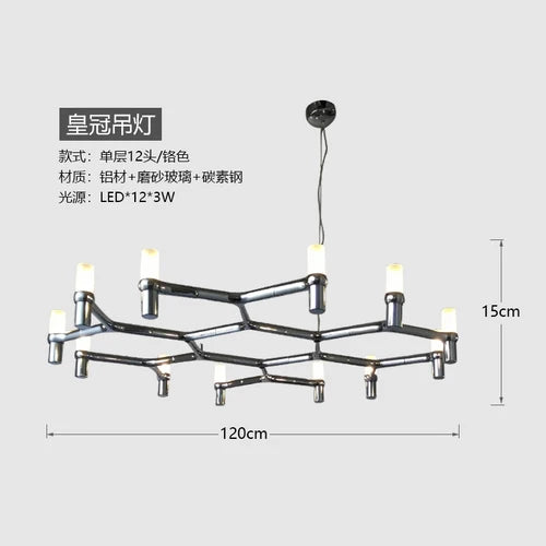 Hall Chandelier Villa Living Room Empty Dining-Room Lamp Personality Duplex Stairs Chandelier