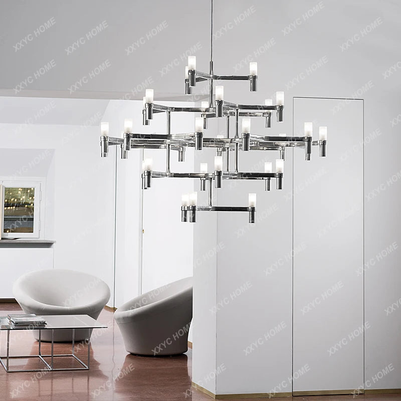 Hall Chandelier Villa Living Room Empty Dining-Room Lamp Personality Duplex Stairs Chandelier