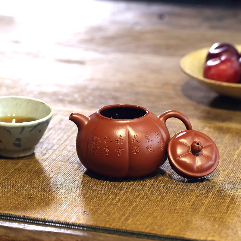Hall of yixing monohydrate undressed ore pure manual recommended zhu mud pumpkin pot of melon 250 cc of antiquity