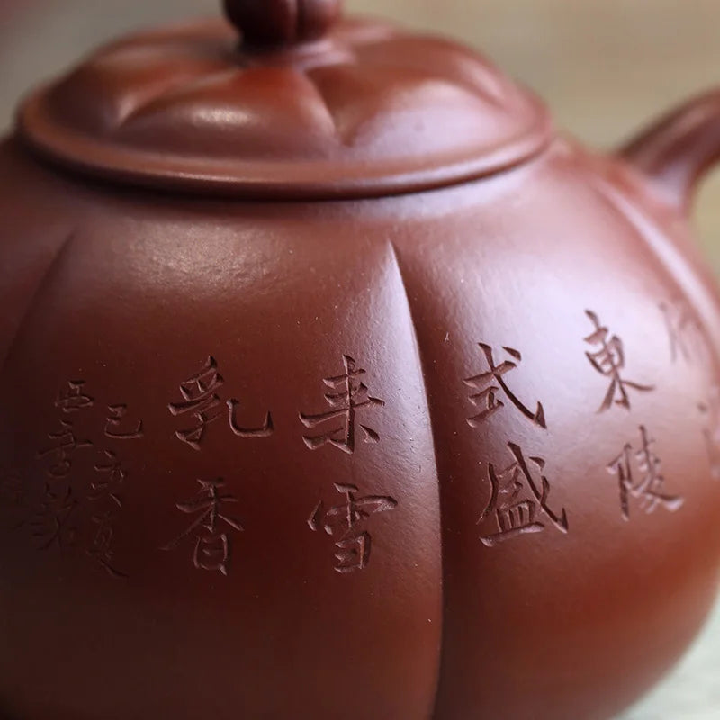 Hall of yixing monohydrate undressed ore pure manual recommended zhu mud pumpkin pot of melon 250 cc of antiquity