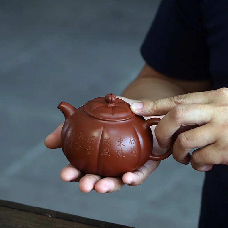 Hall of yixing monohydrate undressed ore pure manual recommended zhu mud pumpkin pot of melon 250 cc of antiquity