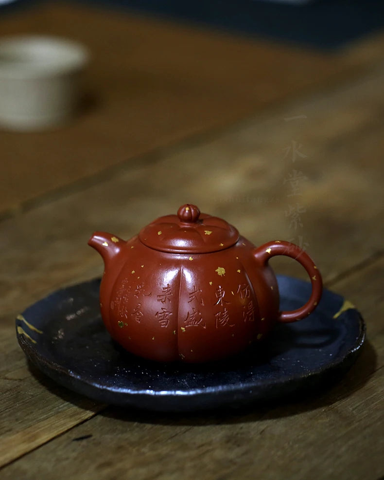 Hall of yixing monohydrate undressed ore pure manual recommended zhu mud pumpkin pot of melon 250 cc of antiquity