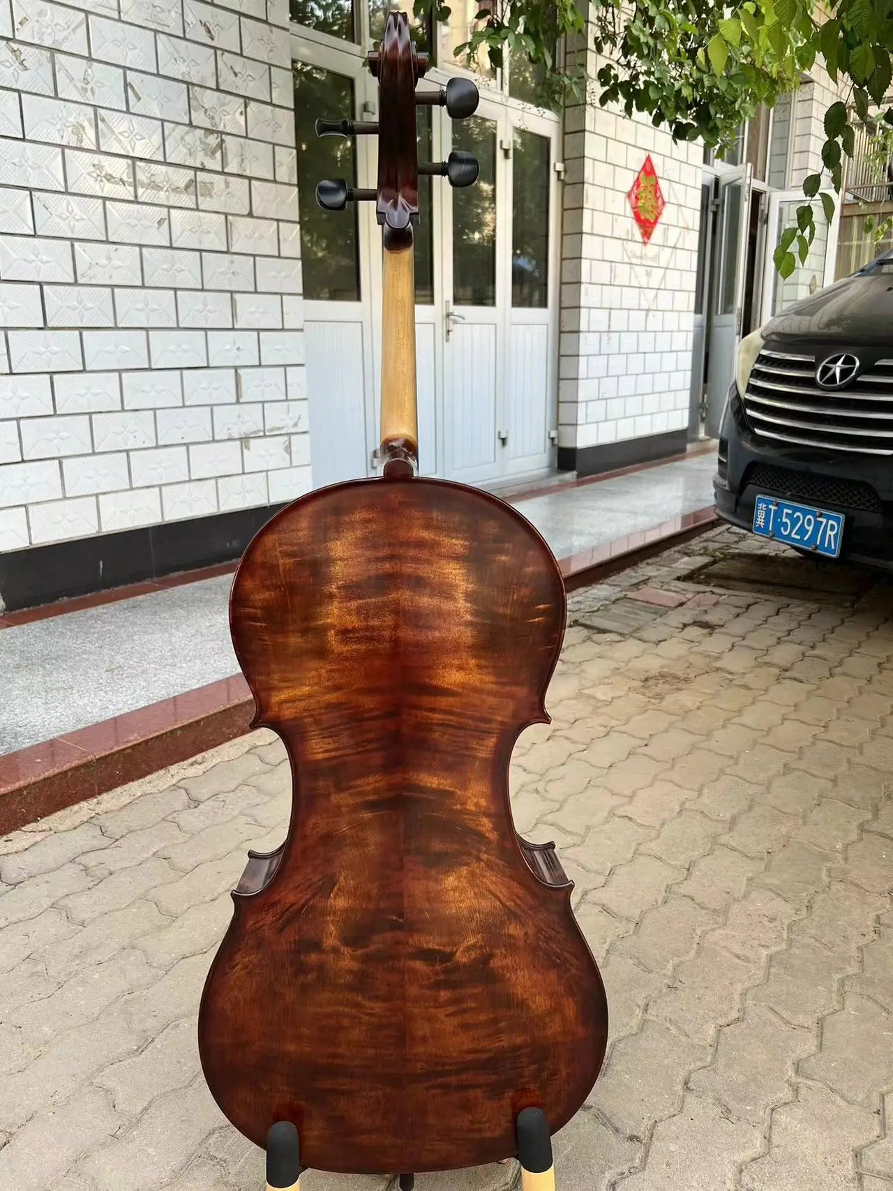MMOOKA Hand Carved Left-hand song maestro Cello 4/4,Old spruce with hard case/Bow#19726