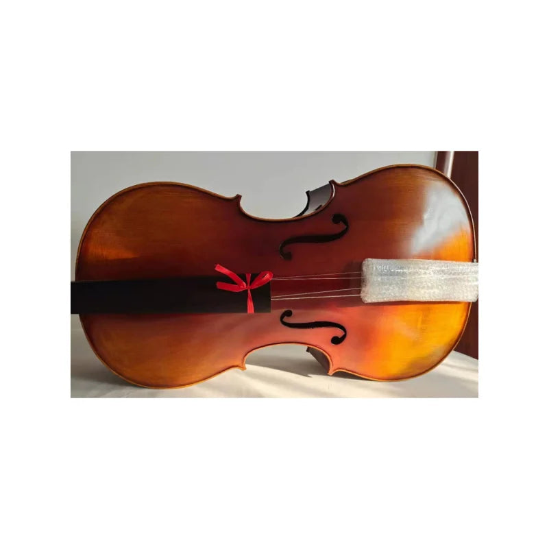 MMOOKA Hand made cello 4/4, ,solid wood flame maple back, ribs and neck, spruce top, SONG Brand 4/4 cello with bag,bow and rosin