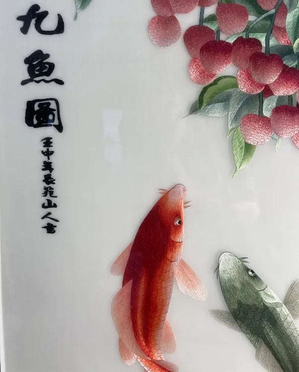 Handmade 100% Mulberry Silk Thread Finished Suzhou Embroidery not include frame ,surplus year after year 50*100cm