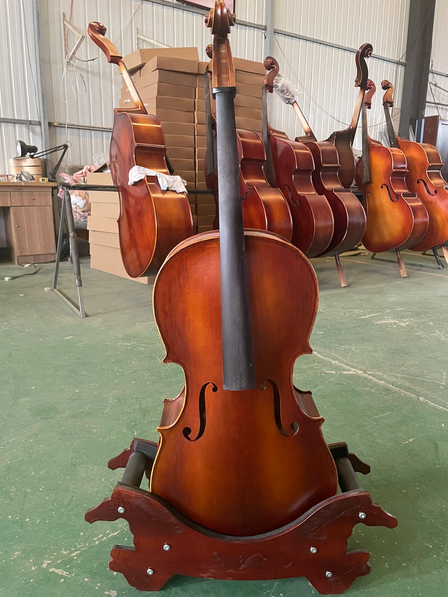 MMOOKA Handmade Spruce Panel, All European Maple Back, Cello 1/4 Violoncello, Solid Wood, Professional Musical Instrument, All Kit