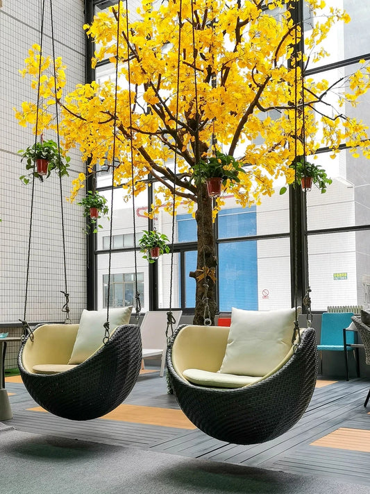 Hanging chair home cradle chair indoor swing single rocking chair balcony lazy bird's nest hanging basket rattan chair