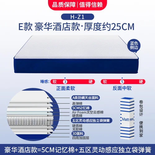 Hard Queen Folding Mattresses Memory Foam King Designer Spring Floor Double Bed Mattress Folding Twin Matelas Bedroom Furniture