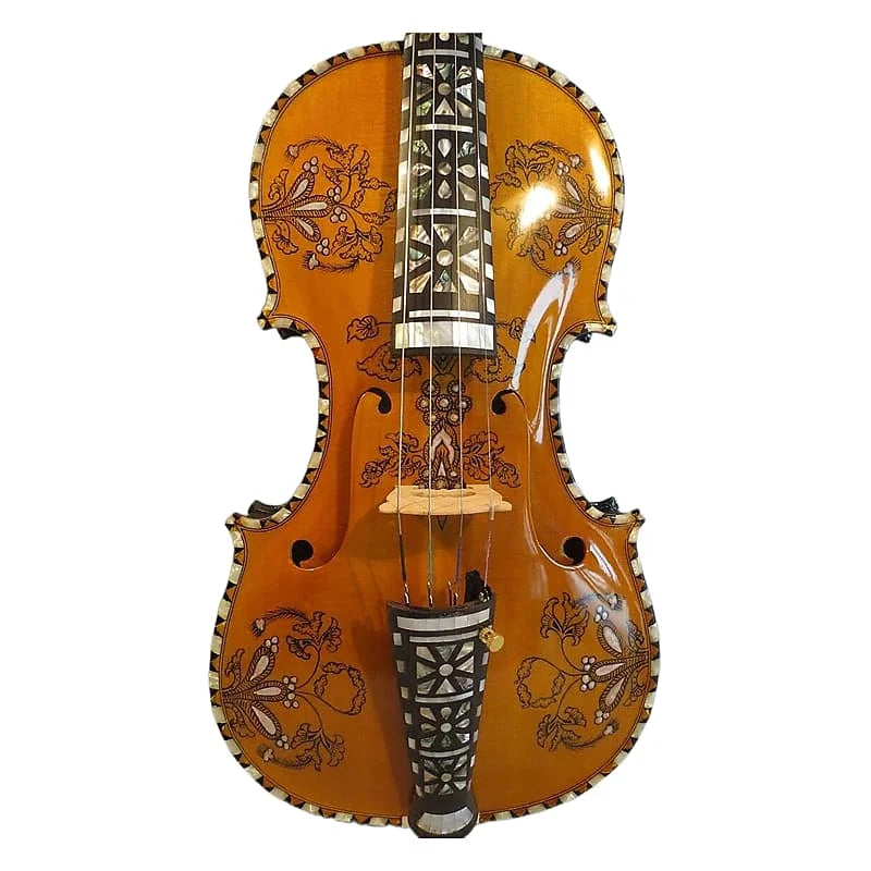 MMOOKA Hardanger Norwegian fiddle 4/4 violin (4*4) of profession concert play #12925
