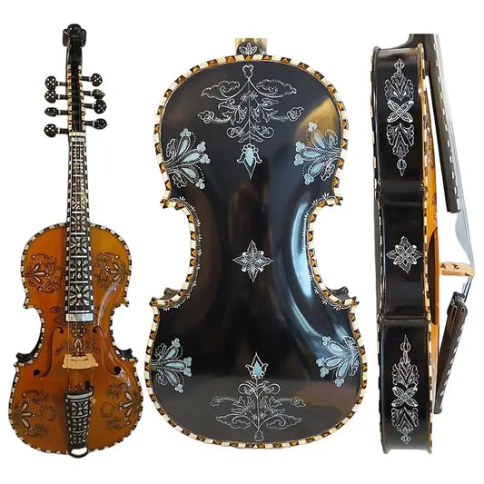 MMOOKA Hardanger Norwegian fiddle 4/4 violin (4*4) of profession concert play #12925