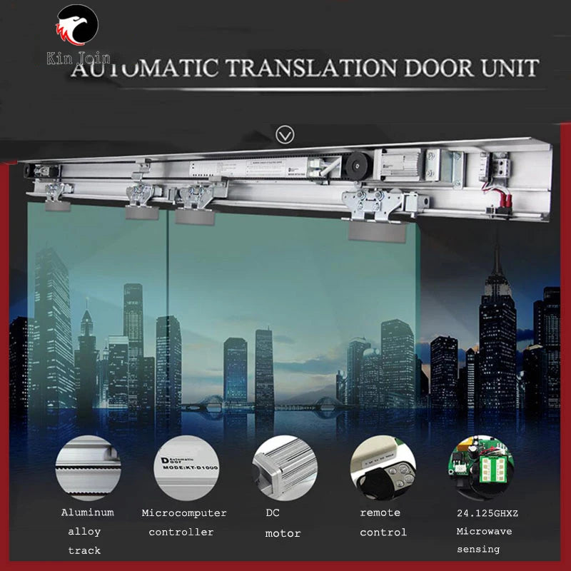 Heavy-Duty Automatic Induction Glass Door Operator System Single and Double Intelligent Identification Glass Door
