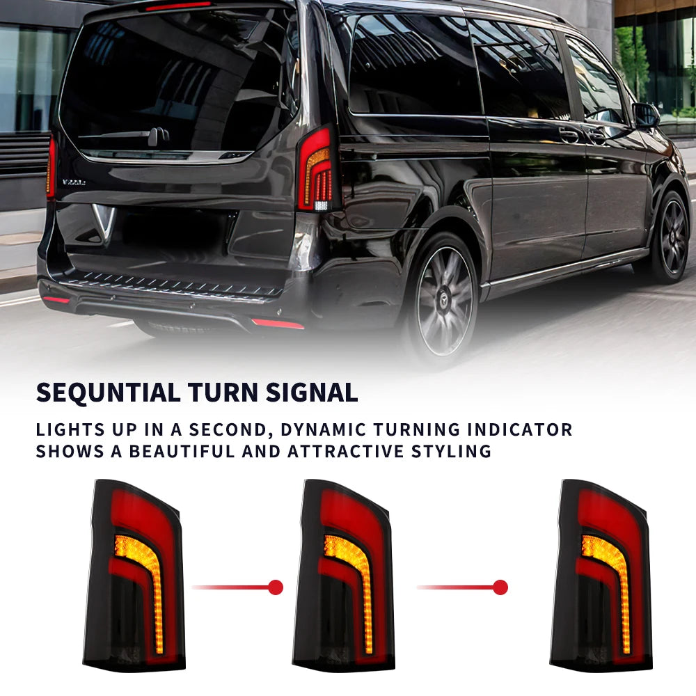 Hersteller Sequentielle Drehen Signal Auto Zubehör Rücklicht Für VITO 2016-2020 Auto Rücklicht Led Bar Fit Für Benz