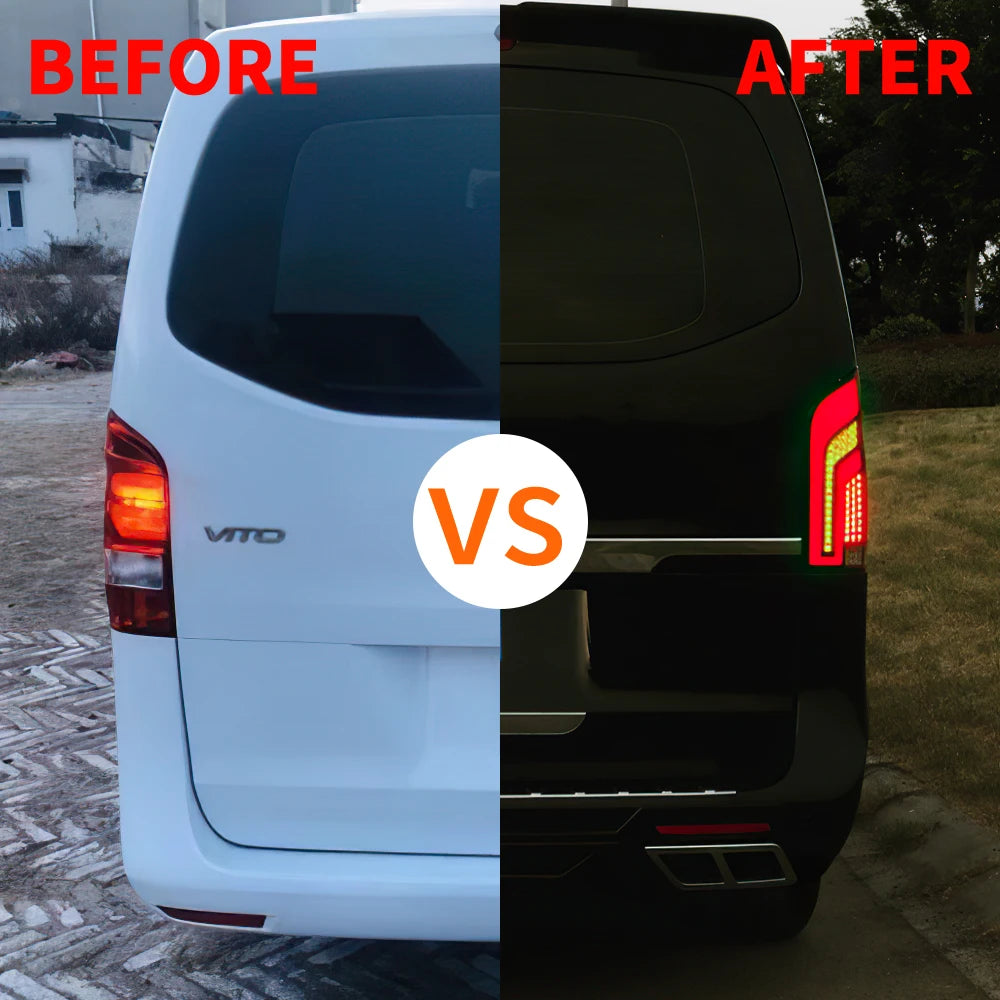 Hersteller Sequentielle Drehen Signal Auto Zubehör Rücklicht Für VITO 2016-2020 Auto Rücklicht Led Bar Fit Für Benz