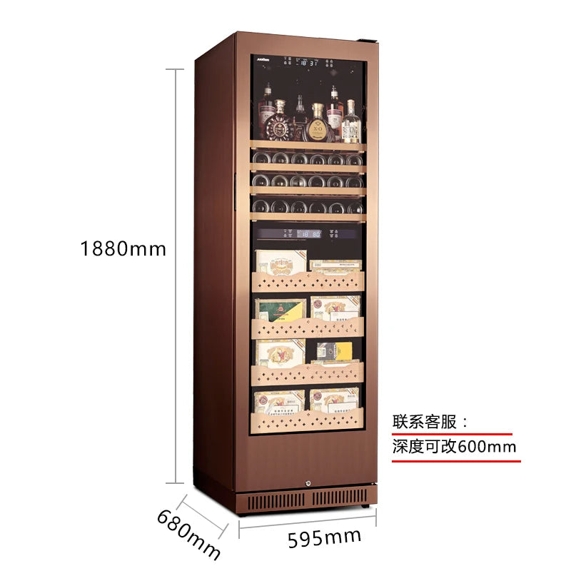 High-End Intelligent Double Temperature Cigar Cabinet Constant Temperature and Humidity Red Wine Cigar All-in-One Cabinet
