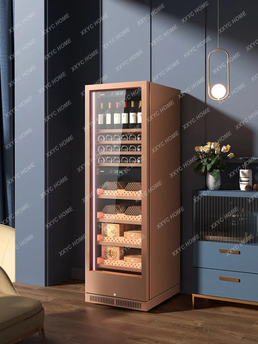 High-End Intelligent Double Temperature Cigar Cabinet Constant Temperature and Humidity Red Wine Cigar All-in-One Cabinet