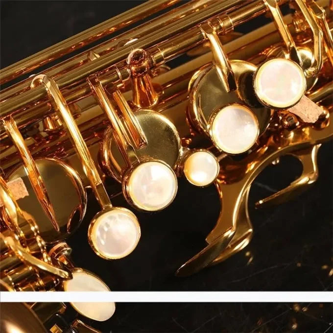 High Grade Antique Finish Eb E-flat Alto Saxophone Sax Shell Key Carve Pattern Woodwind Instrument with Case Other Aeccessaries