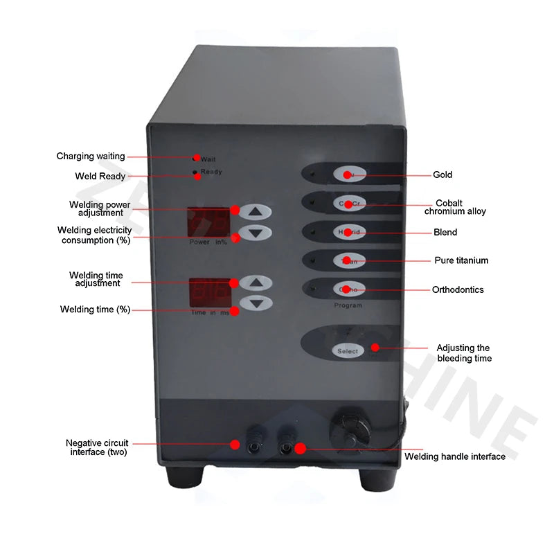 High Power Dental Spot Welding Machine Argon Arc Automatic Welder for Jewelry Welding Tool 110V/220V